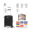 Obrázek z Sada cestovních kufrů AEROLITE T-155/3 - černá - 100.8 / 67 / 39.6 L 