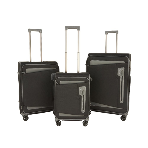 Obrázek z Sada cestovních kufrů HIGHBURY Kepler - černá / šedá - 99 / 63 / 34 L 