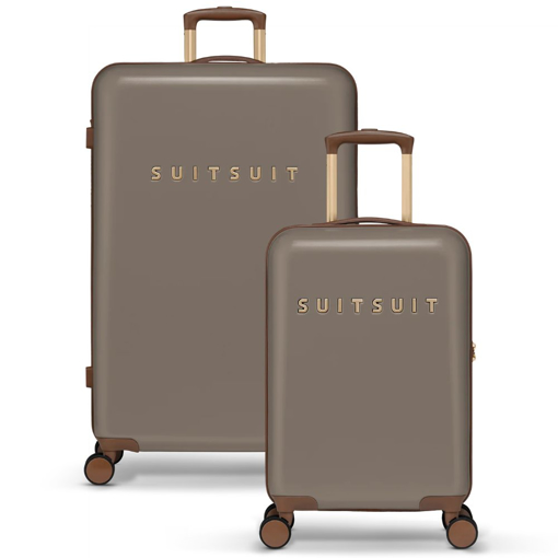 Obrázek z Sada cestovních kufrů SUITSUIT® Fab Seventies Taupe 2 ks - hnědá - 91 / 32 L 
