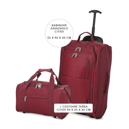 Obrázek z Cestovní set CITIES - Vínová - 36 / 20 L 