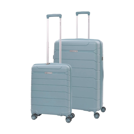 Obrázek z Sada cestovních kufrů AEROLITE T-155 2 ks - světle zelená - 100.8 / 39.6 L 