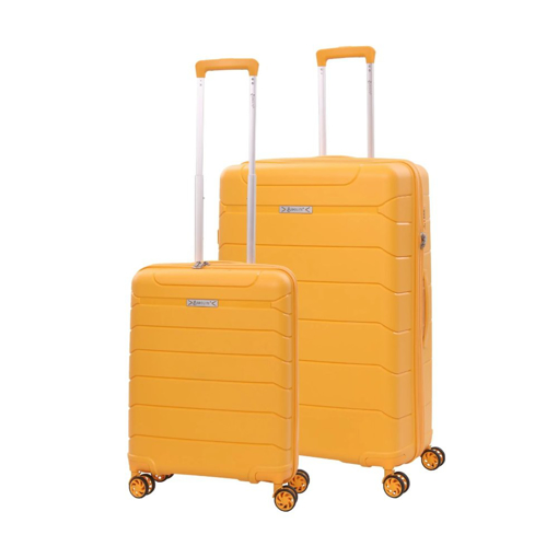 Obrázek z Sada cestovních kufrů AEROLITE T-155 2 ks - žlutá - 100.8 / 39.6 L 