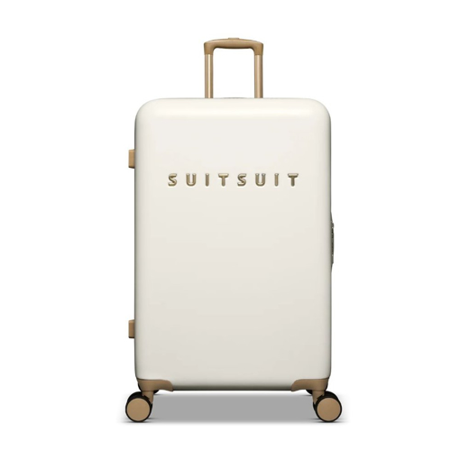 Obrázek z Plastový kufr SUITSUIT® Fusion White Swan M - bílá - 60 L 