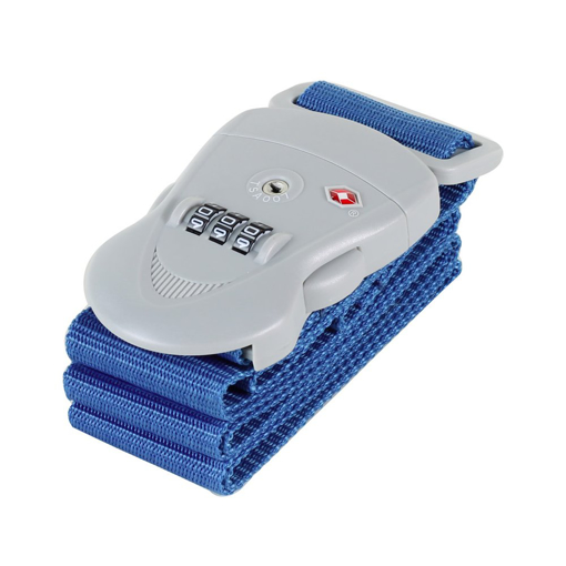 Obrázek z Bezpečnostní popruh na kufr s TSA kódovým zámkem ROCK - Modrá 