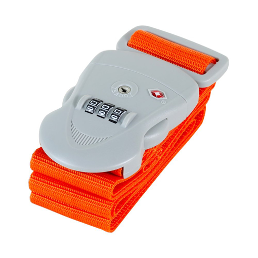 Obrázek z Bezpečnostní popruh na kufr s TSA kódovým zámkem ROCK - Oranžová 