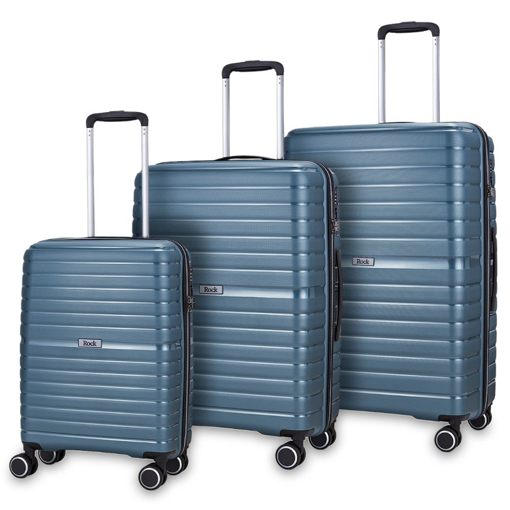 Obrázek z Sada cestovních kufrů ROCK Hydra-lite - modrá - 98 / 63 / 35 L 