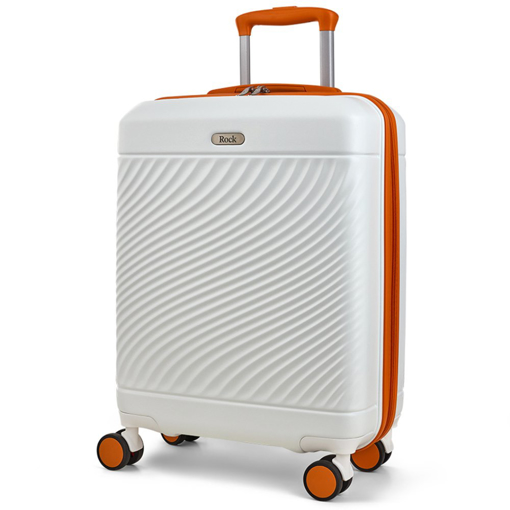 Obrázek z Kabinový kufr ROCK Love Island S - bílá / oranžová - 35 L 