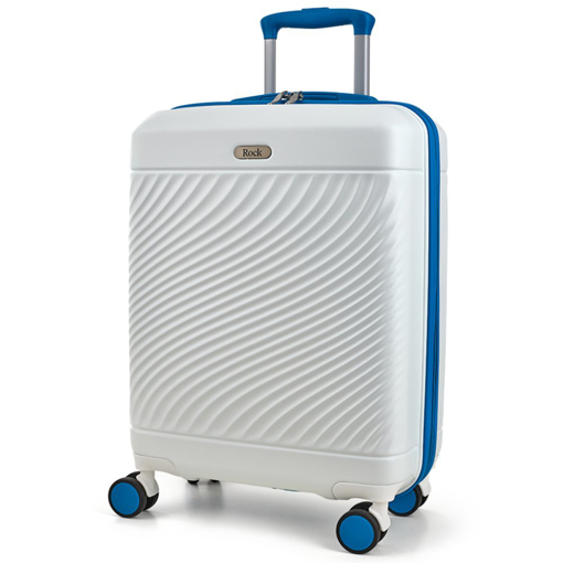 Obrázek z Kabinový kufr ROCK Love Island S - bílá / modrá - 35 L 