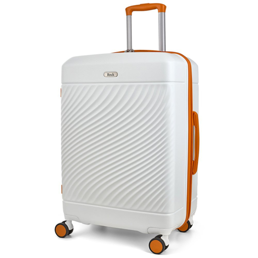 Obrázek z Plastový kufr ROCK Love Island M - bílá / oranžová - 75 L 