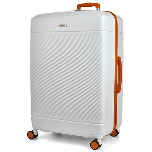 Obrázek z Plastový kufr ROCK Love Island L - bílá / oranžová - 119 L 