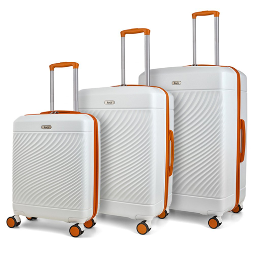 Obrázek z Sada cestovních kufrů ROCK Love Island - bílá / oranžová - 119 / 75 / 35 L 