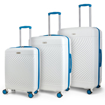 Obrázek z Sada cestovních kufrů ROCK Love Island - bílá / modrá - 119 / 75 / 35 L 