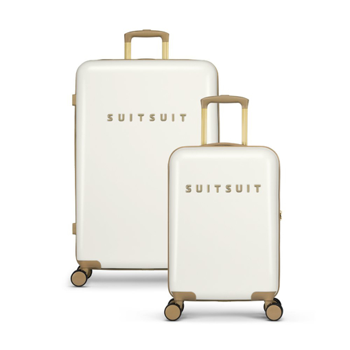 Obrázek z Sada cestovních kufrů SUITSUIT® Fusion White Swan - bílá - 91 / 32 L 