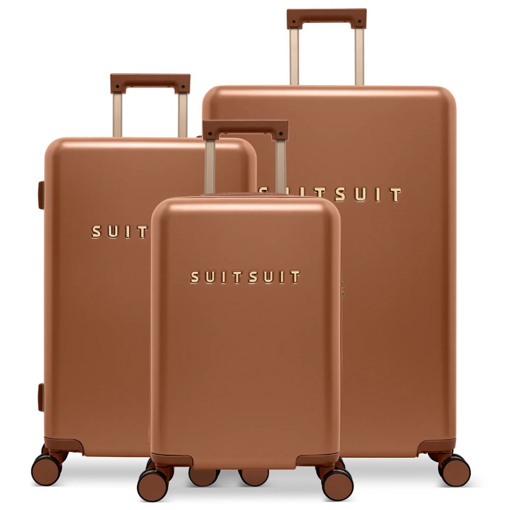 Obrázek z Sada cestovních kufrů SUITSUIT® Serenity Caramel Café - hnědá - 91 / 60 / 32 L 