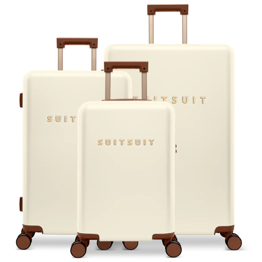 Obrázek z Sada cestovních kufrů SUITSUIT® Serenity Whisper White - bílá - 91 / 60 / 32 L 