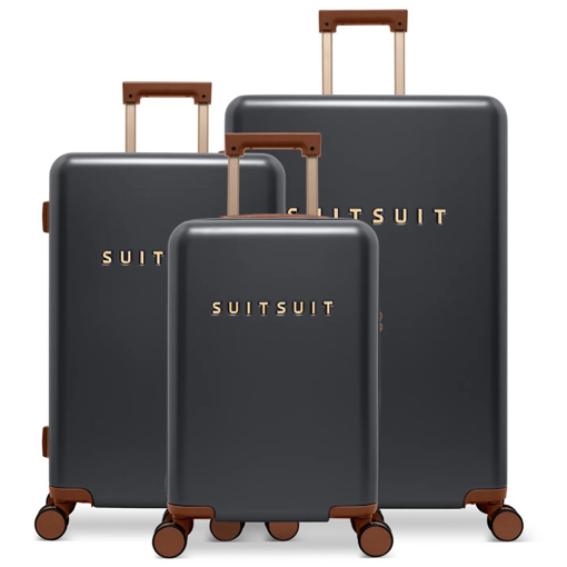 Obrázek z Sada cestovních kufrů SUITSUIT® Serenity Black Olive - černá - 91 / 60 / 32 L 